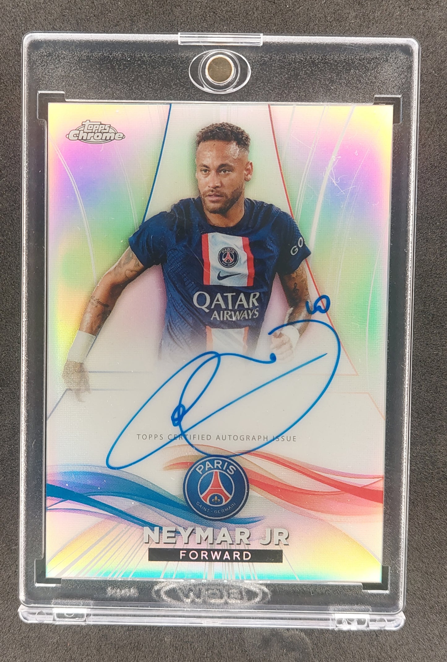 2022-23 Topps Chrome PSG Neymar Jr. Refractor ON Card Auto 74/75