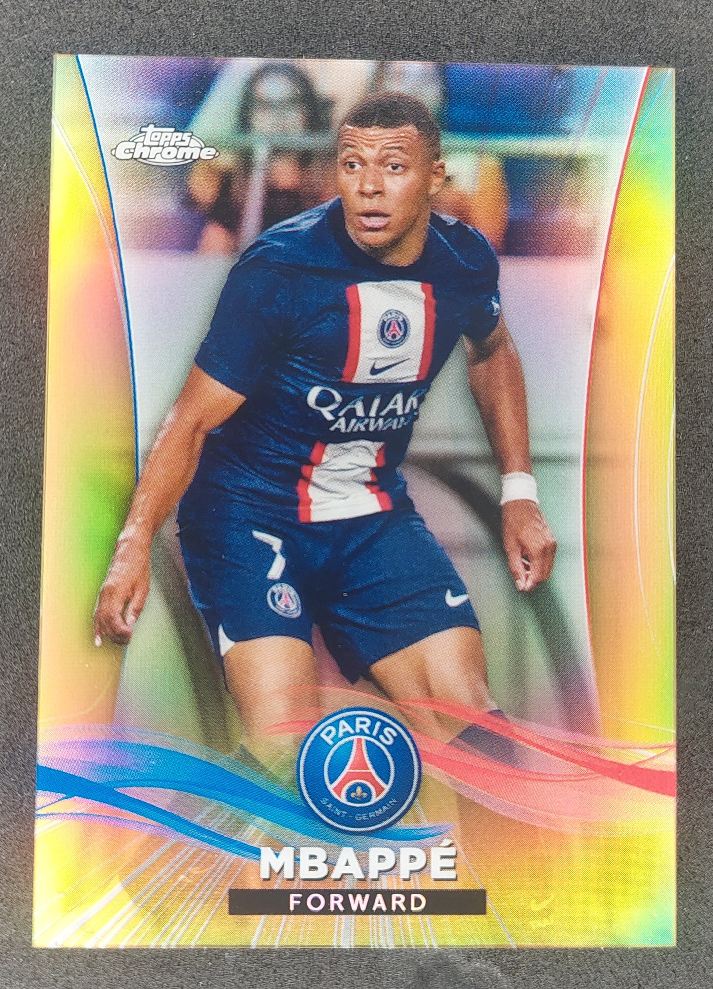 2022-23 Topps Chrome PSG Kylian Mbappe SSP Gold Refractor 10/10