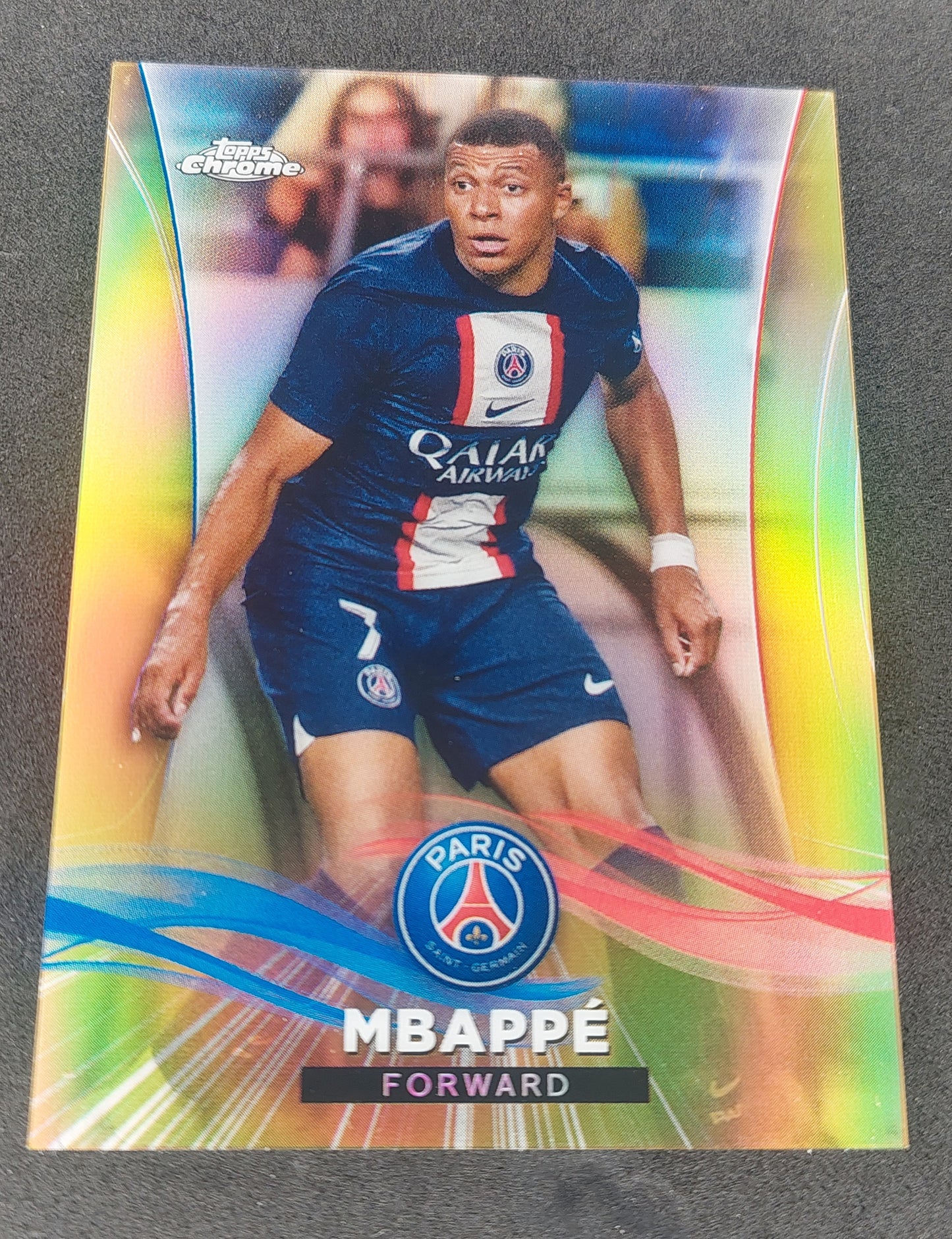 2022-23 Topps Chrome PSG Kylian Mbappe SSP Gold Refractor 10/10