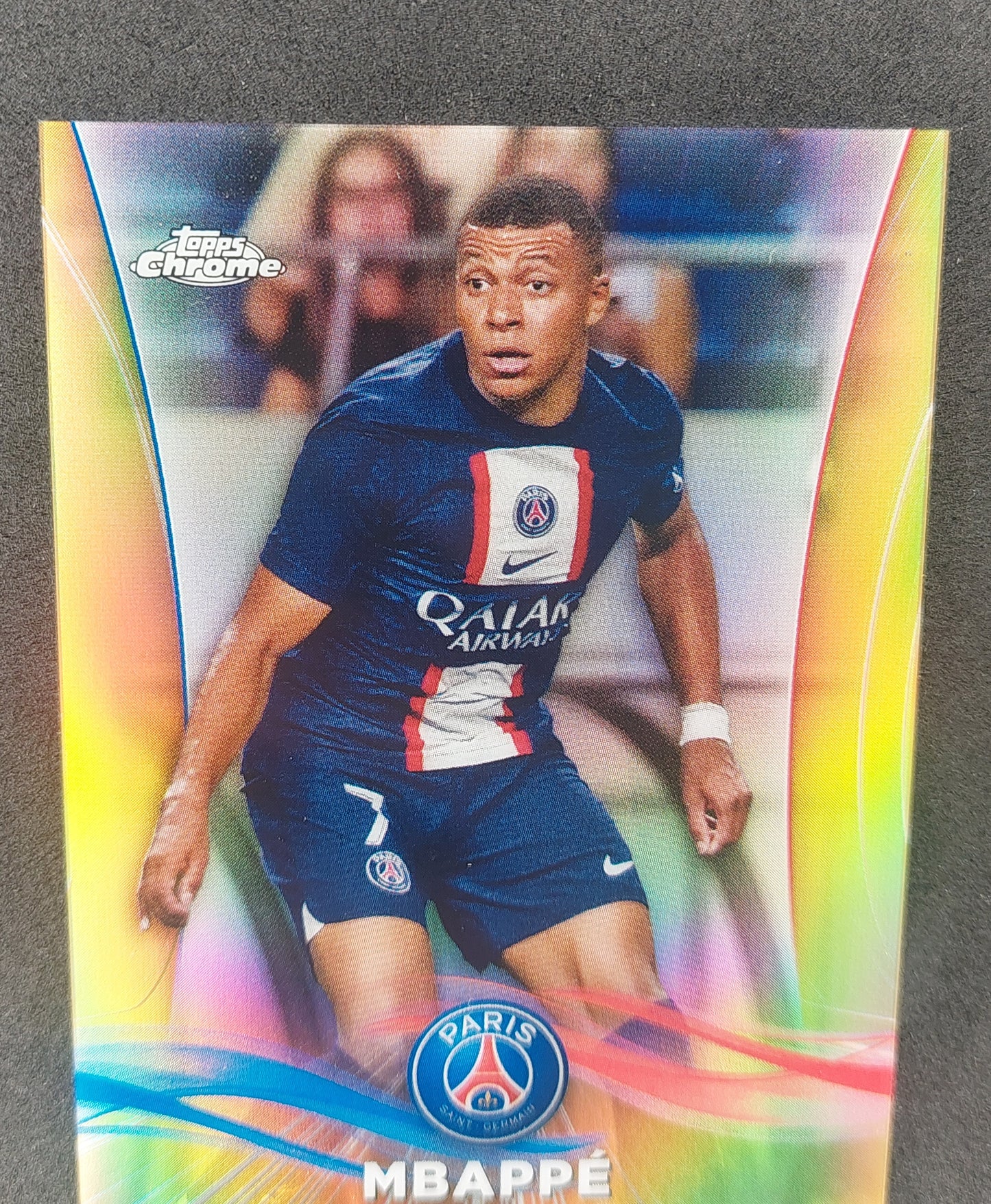 2022-23 Topps Chrome PSG Kylian Mbappe SSP Gold Refractor 10/10