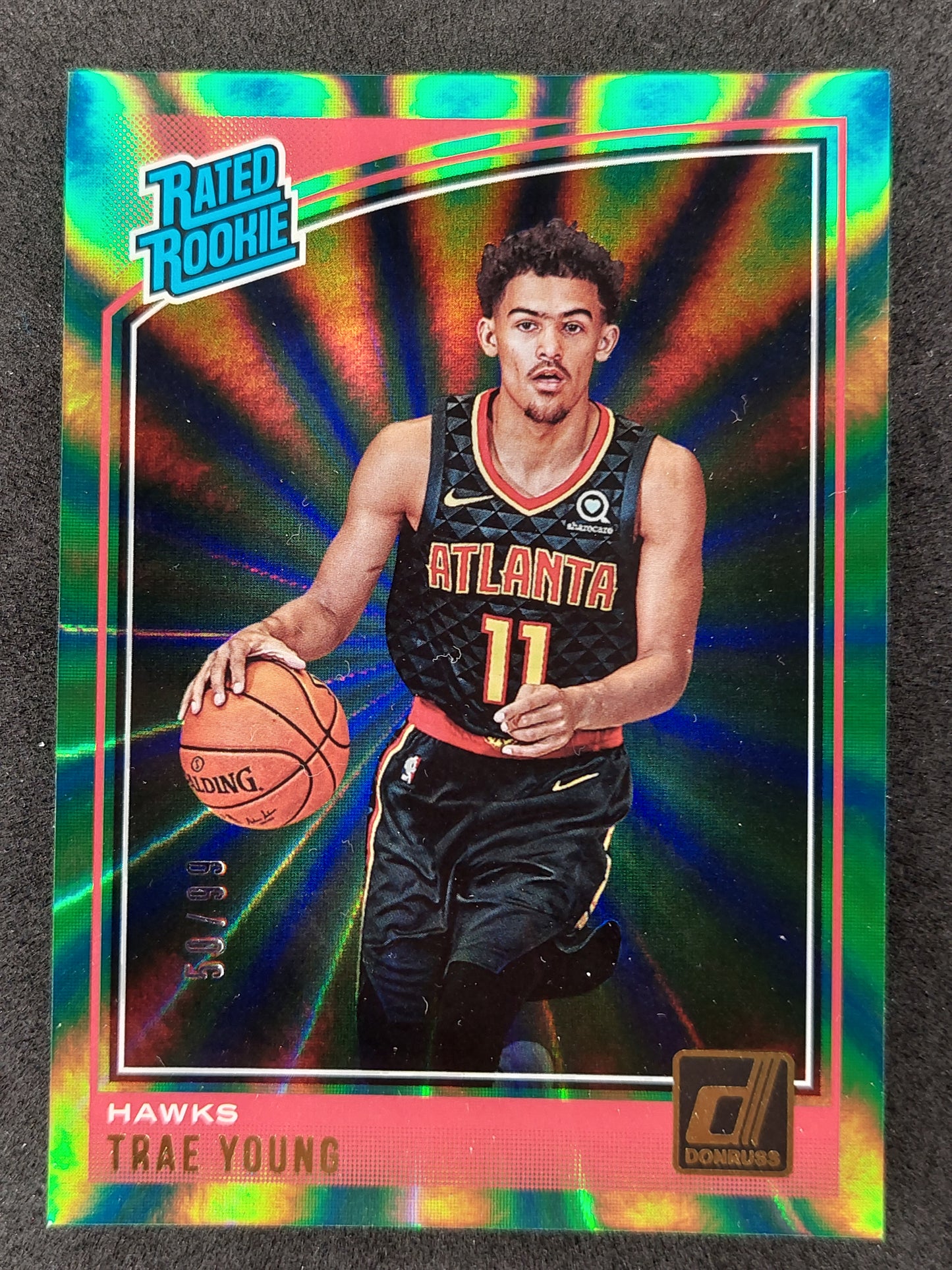 Trae Young 2018 (Rated Rookie) Panini Donruss Green Laser /99  Atlanta Hawk