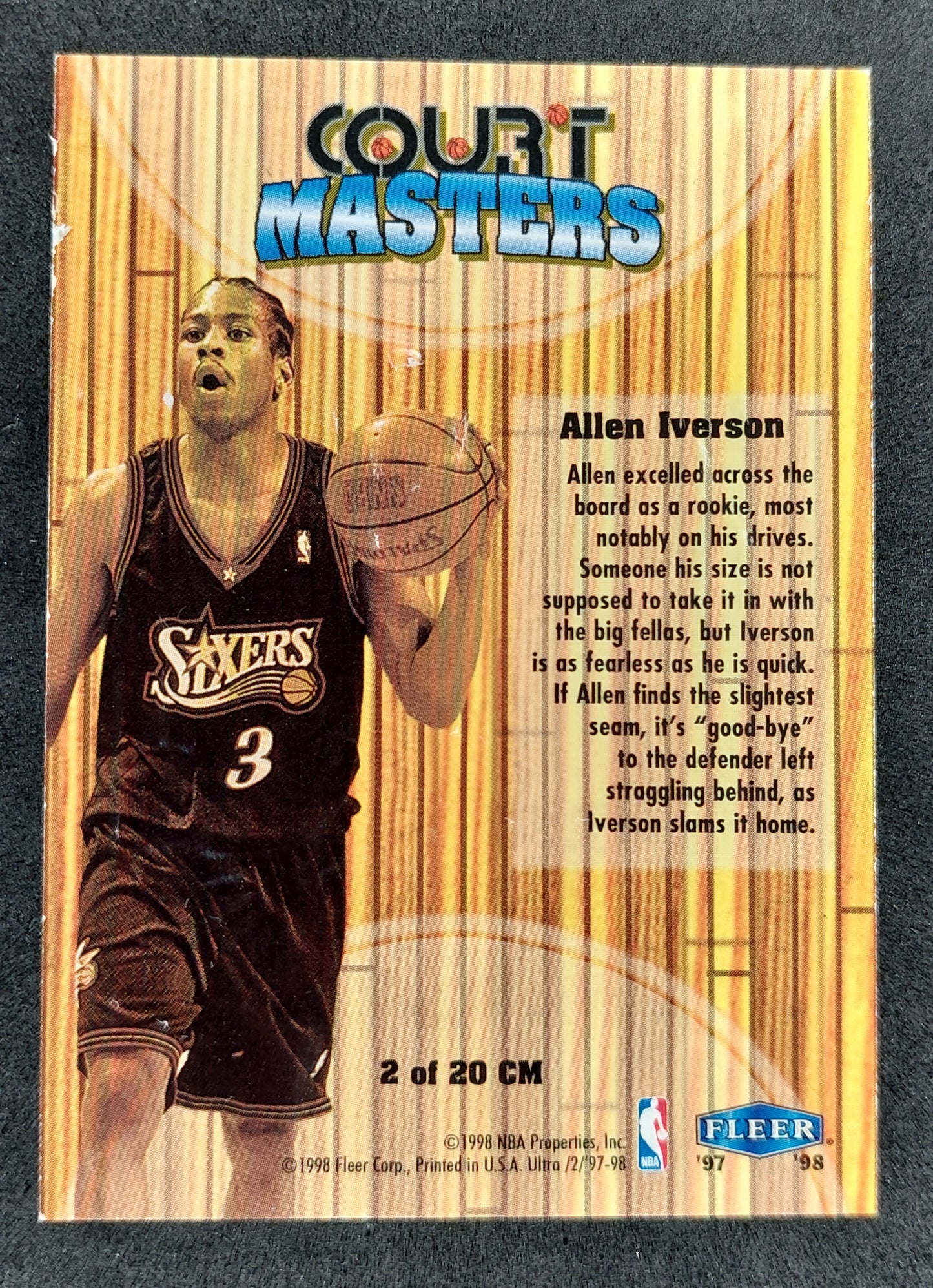 1998 FLEER Court Masters Allen Iverson 2 of 20 CM