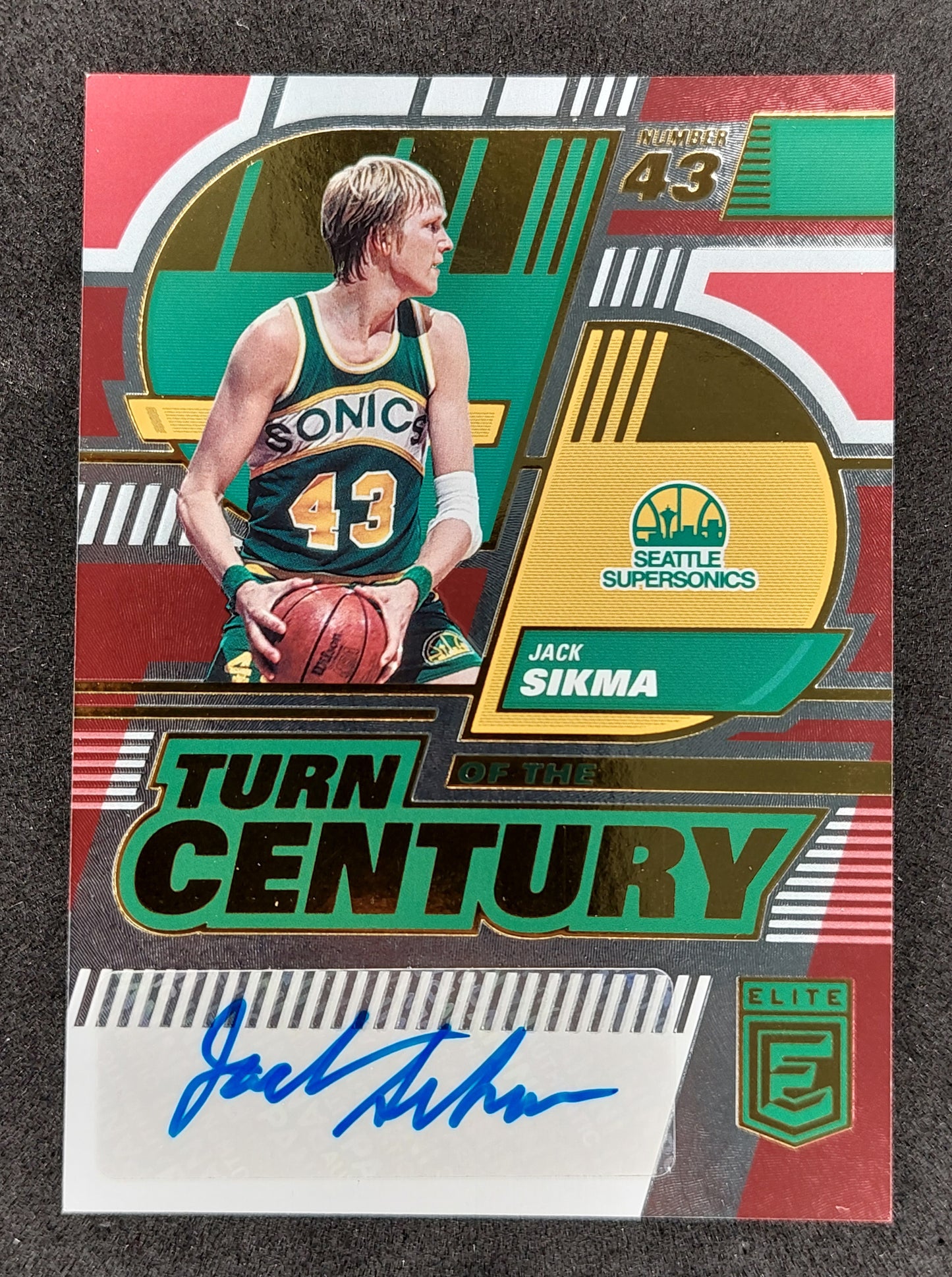 2022-23 Donruss Elite Turn of the Century TCS-JKS Jack Sikma Auto 35/49