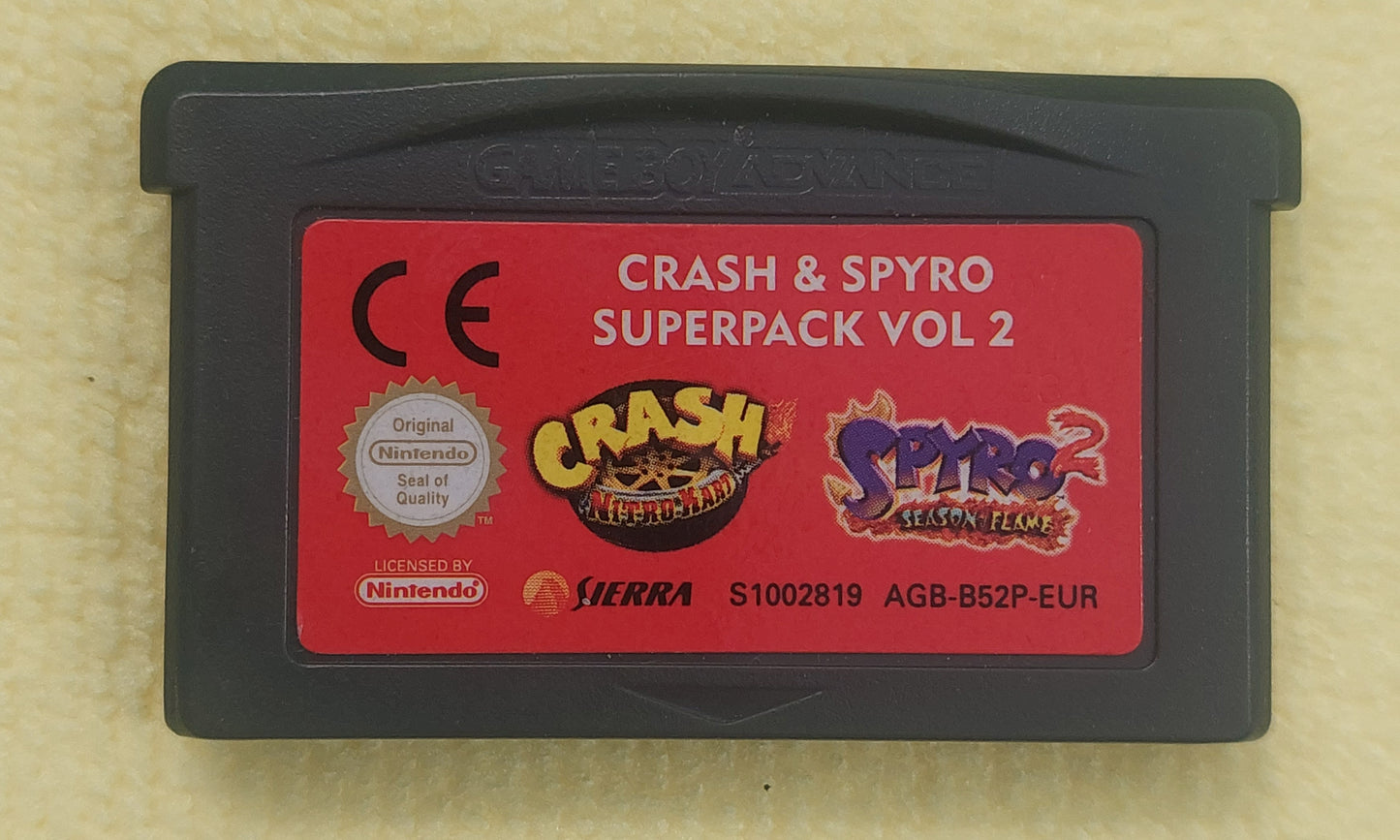 Nintendo Gameboy Advance Cart- Crash & Spyro Superpack VOL 2 Tested