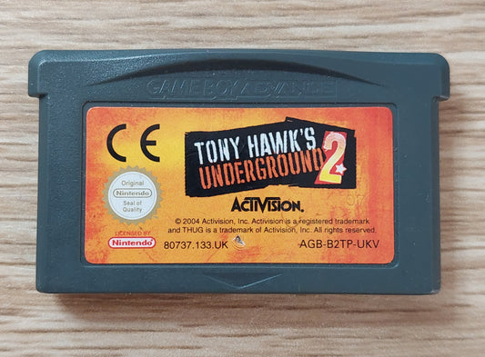 2004 Nintendo Gameboy Advance Tony Hawks Underground 2 Cart Tested