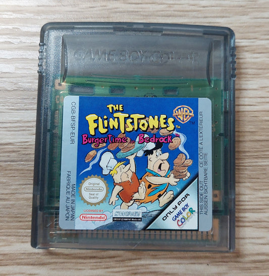 Nintendo Gameboy Color The Flintstones Burger Time in Bedrock Cart Cleaned/Tested