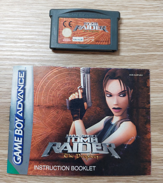 Nintendo Gameboy Advance Lara Croft Tomb Raider The Prophecy Tested/Cleaned EUR PAL + Booklet