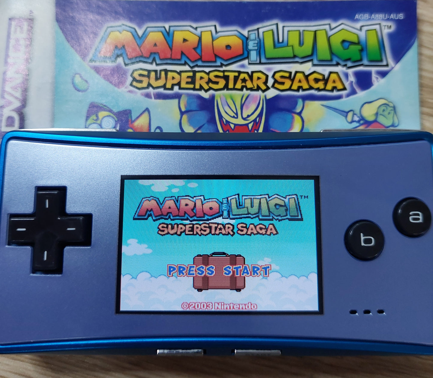 Nintendo Gameboy Advance Mario & Luigi Superstar Saga Tested/Cleaned AUS PAL + Booklet