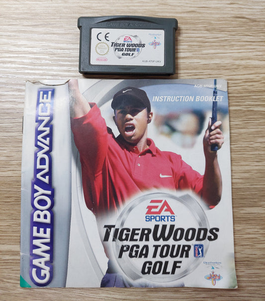 Nintendo Gameboy Advance Tiger Woods PGA Tour Golf Tested/Cleaned UKV PAL + Booklet