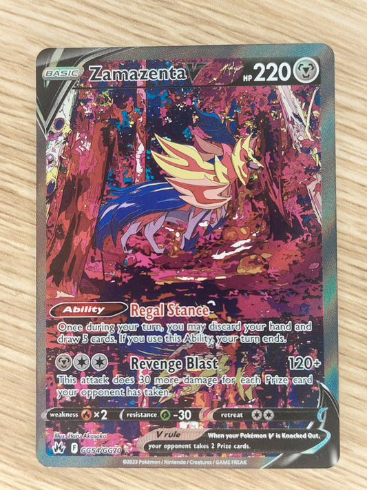 Pokémon TCG Zamazenta V Crown Zenith: Galarian Gallery GG54/GG70 Holo Ultra Rare