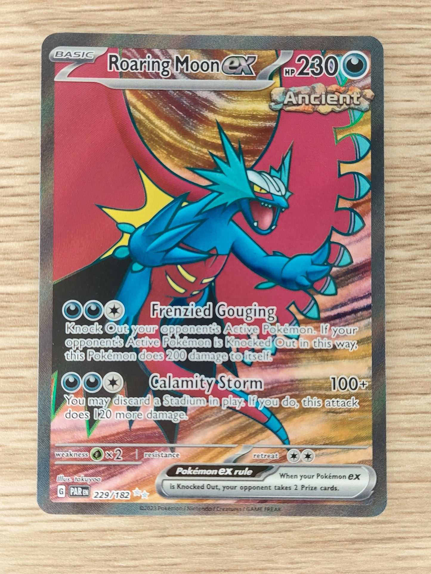 2023 Pokemon Paradox Rift 229/182 Roaring Moon EX Full Art