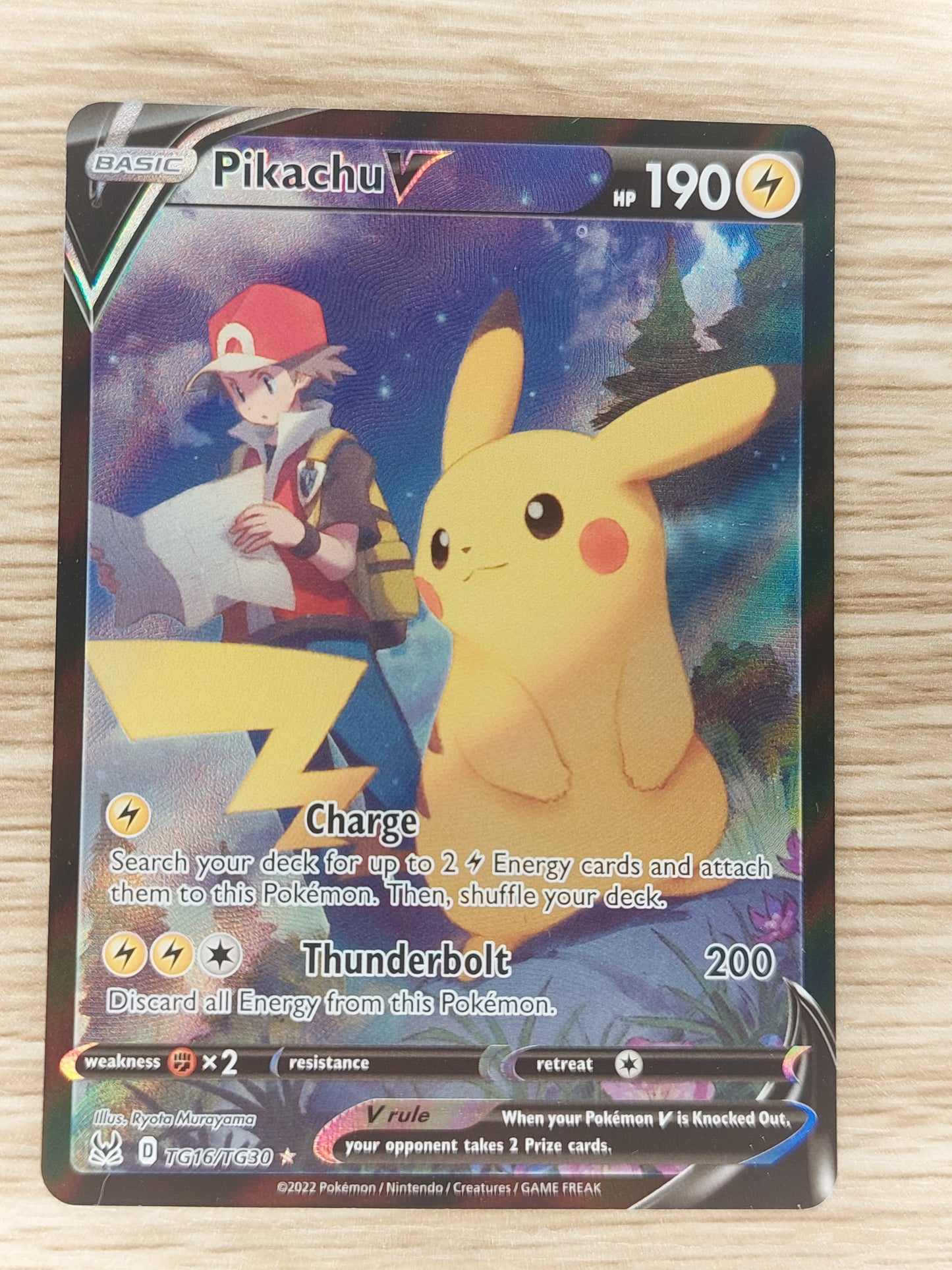 2022 Pokemon Lost Origin TG16 Pikachu V Trainer Gallery