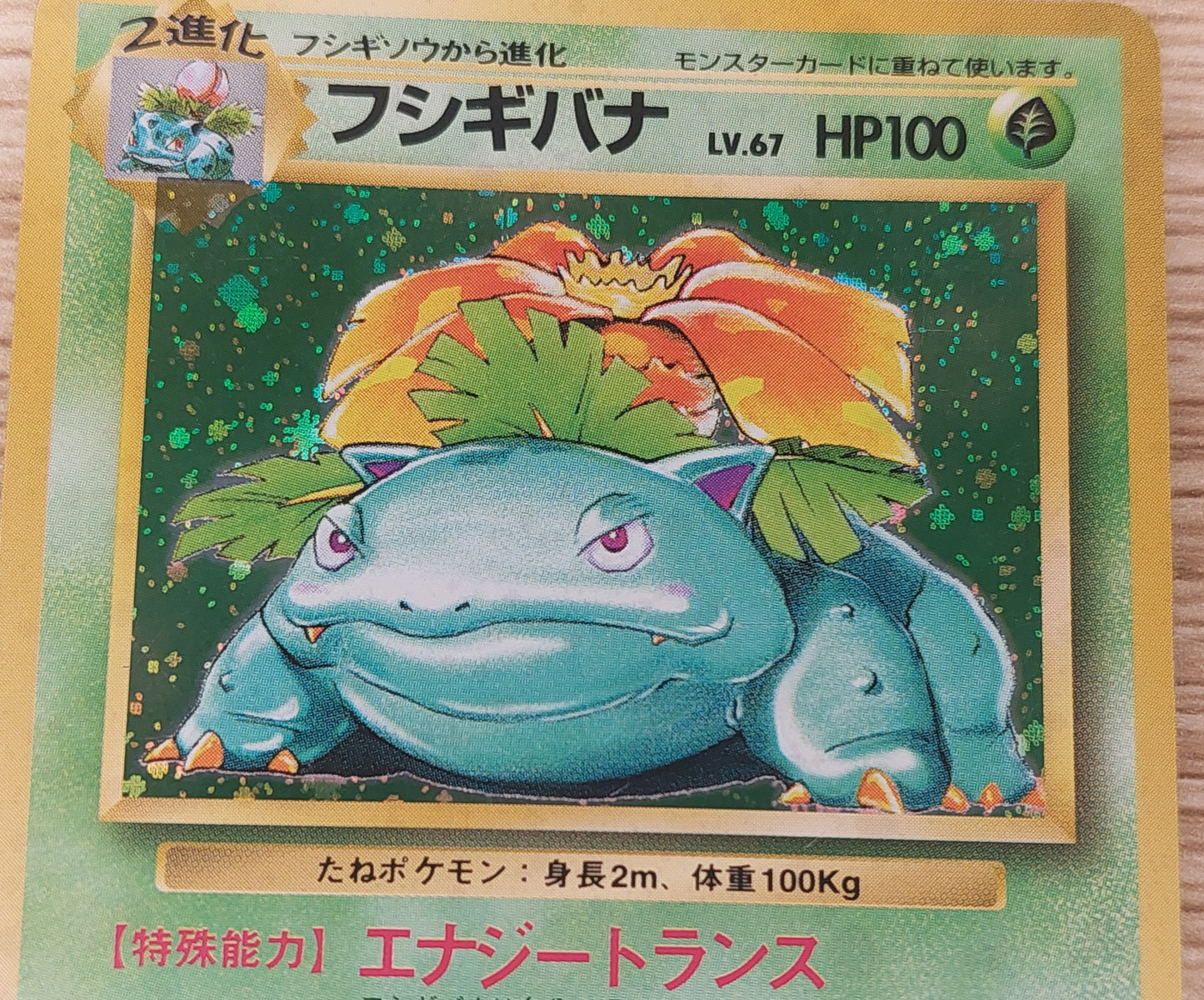 1996 Japanese Pokemon #003 Venusaur Holo Base Set  LP Old Back