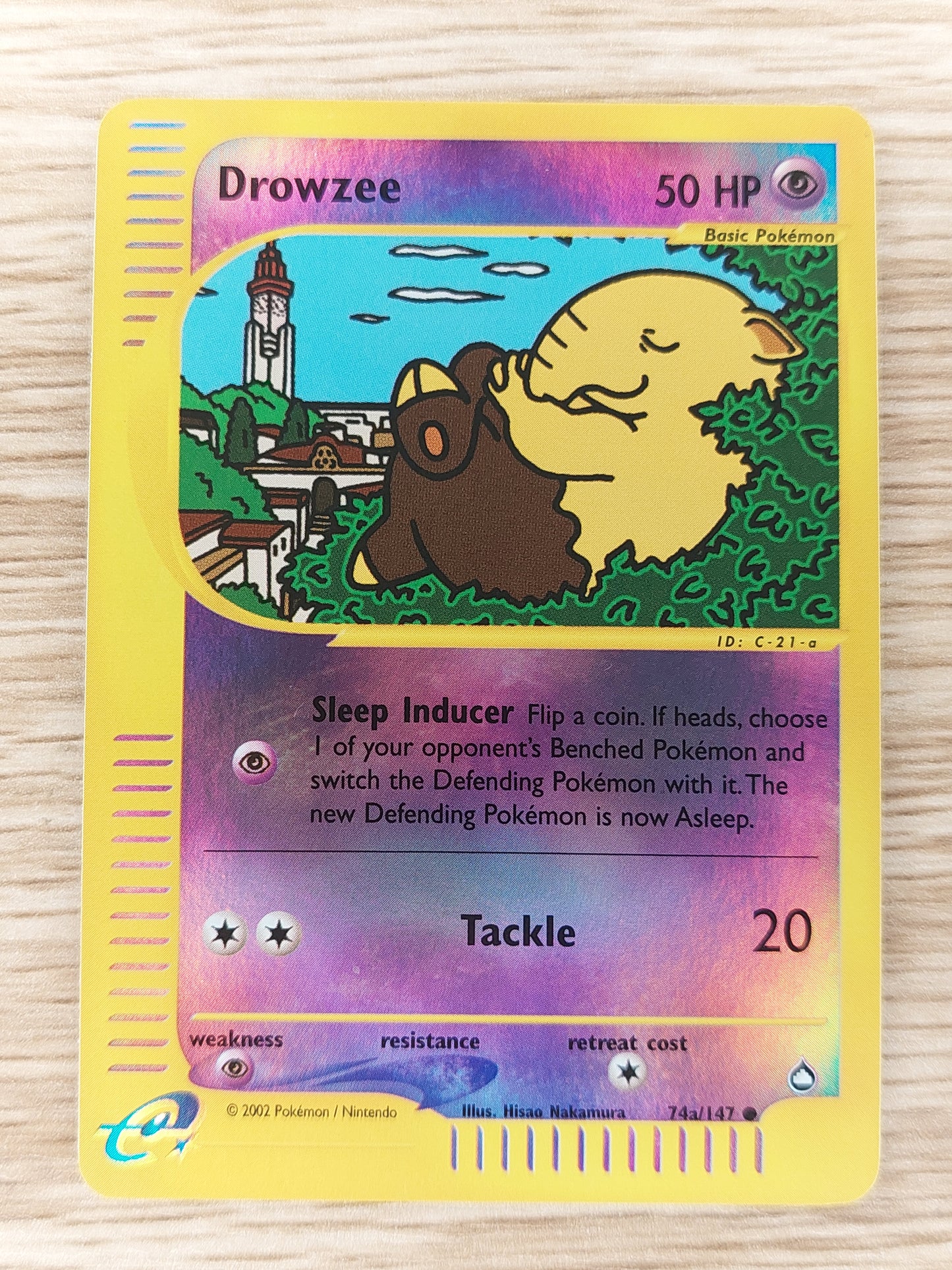 Drowzee Aquapolis 74a/147 Reverse Holo Pokemon Card 2002