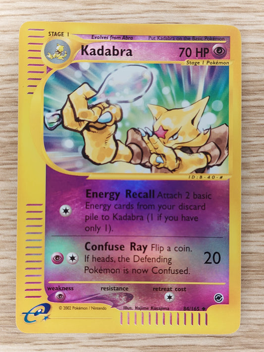 Pokemon Kadabra 84/165 Expedition Base Set Reverse Holo Rare Ex WOTC Vintage