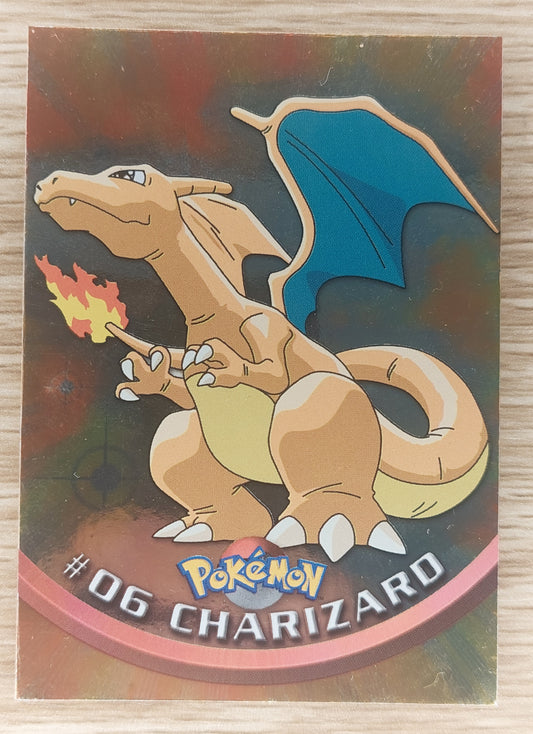 Charizard #06 Topps Pokemon Holo Foil Rare TV Animation Series Card