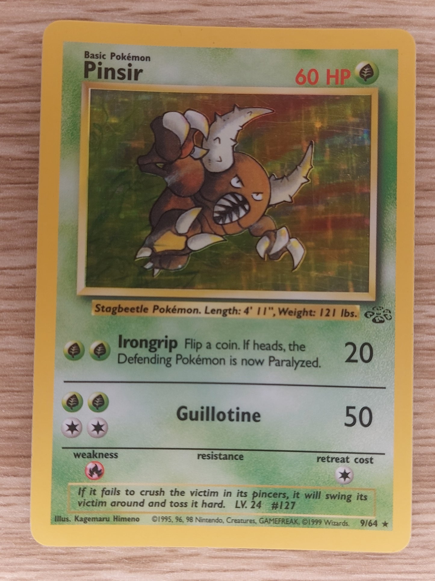 Pokémon TCG Pinsir Jungle 9/64 Holo 1999 Wizards Jungle Set MP