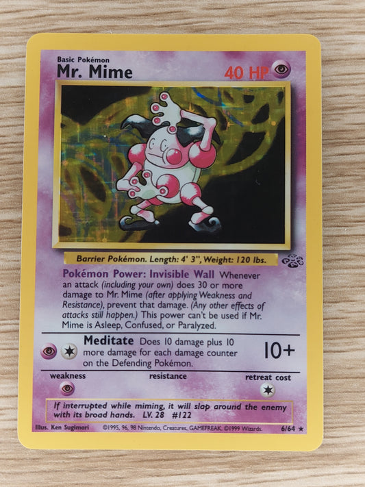 1999 Pokemon Jungle 6/64 Mr. Mime Holo MP