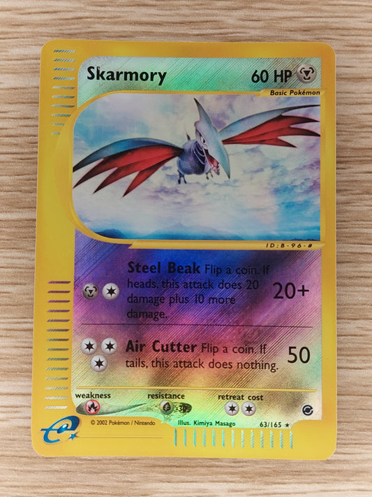 2002 Pokemon Expedition Base Set 63/165 Skarmony Reverse Holo LP