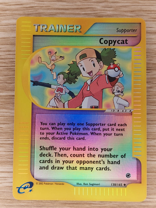 2002 Pokemon Expedition Base Set 138/165 Copycat Trainer Reverse Holo LP