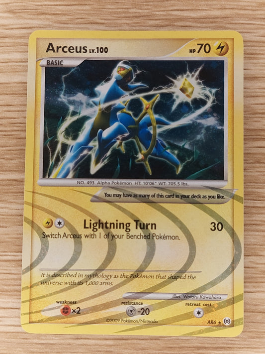 Pokémon TCG Platinum Arceus, Arceus LV. 100 #AR6/9 Holo Rare,  LP