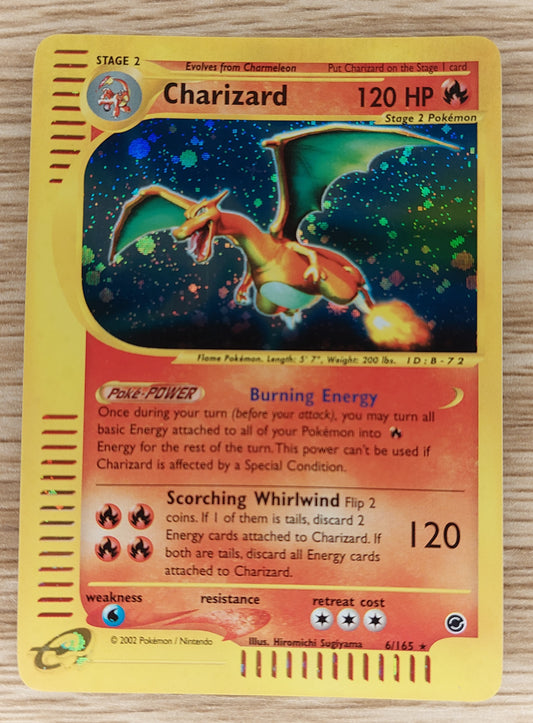 2002 Pokemon  Expedition  6/165 WOTC Charizard Holo Pokemon Card MT NR MT