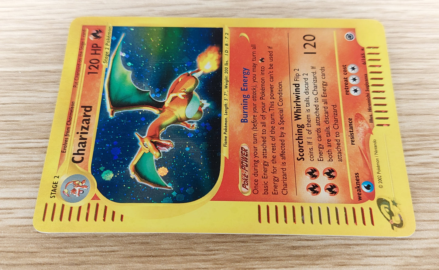 2002 Pokemon  Expedition  6/165 WOTC Charizard Holo Pokemon Card MT NR MT