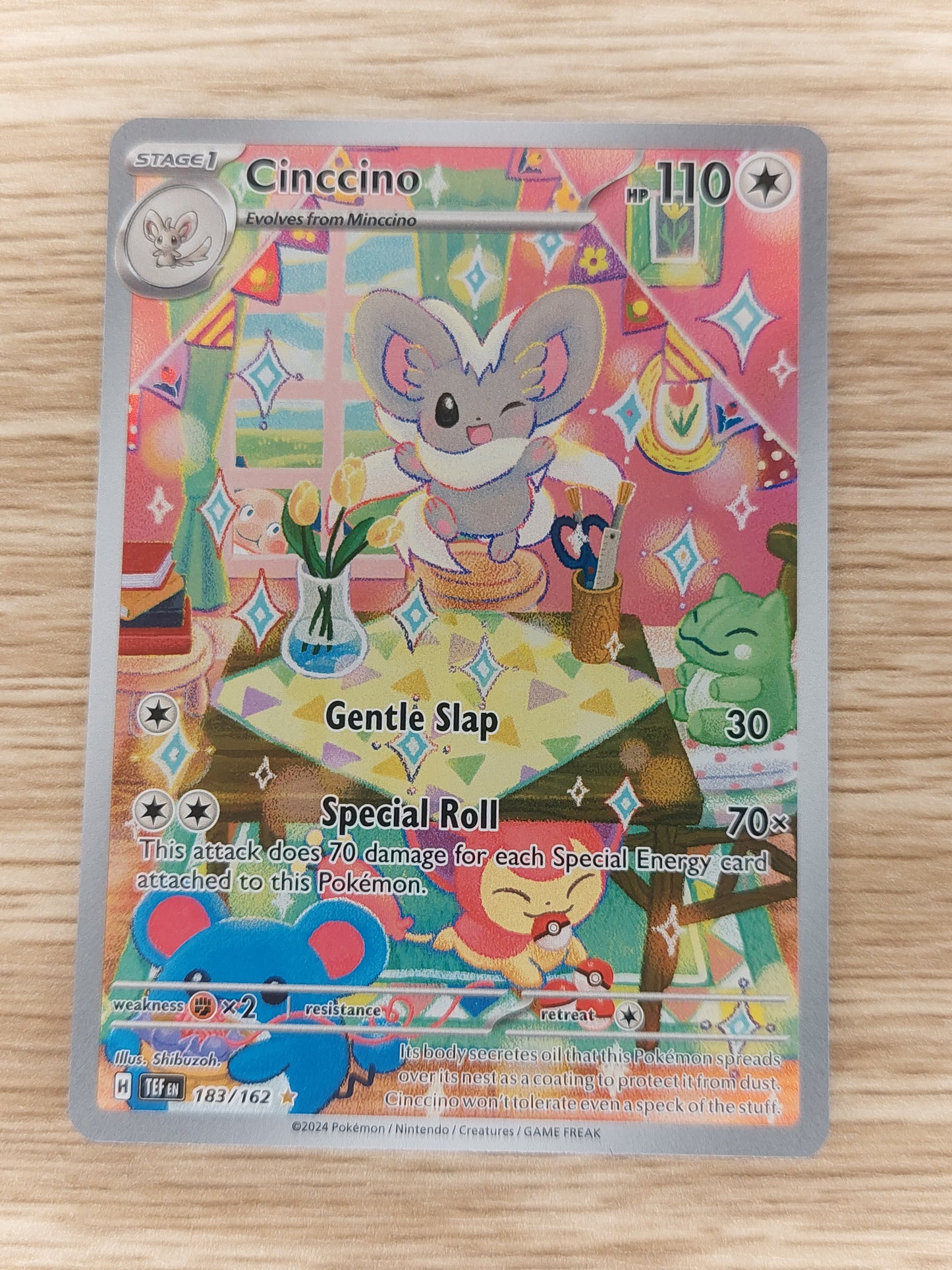 Pokemon TCG NM - Cinccino 183/162 Illustration Rare | Temporal Forces |