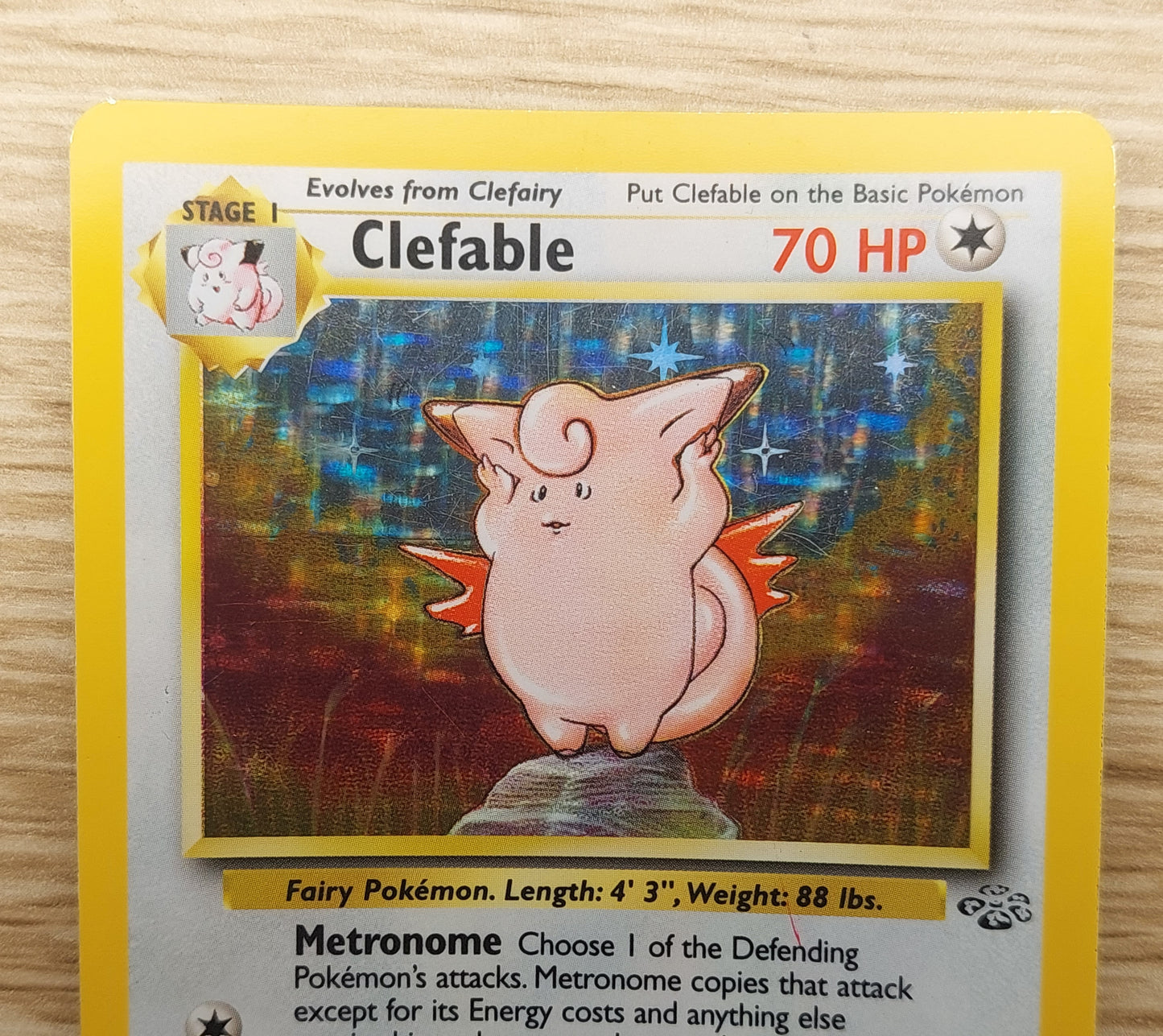 1999 WOTC Pokemon Jungle 1/64 Clefable Holo LP