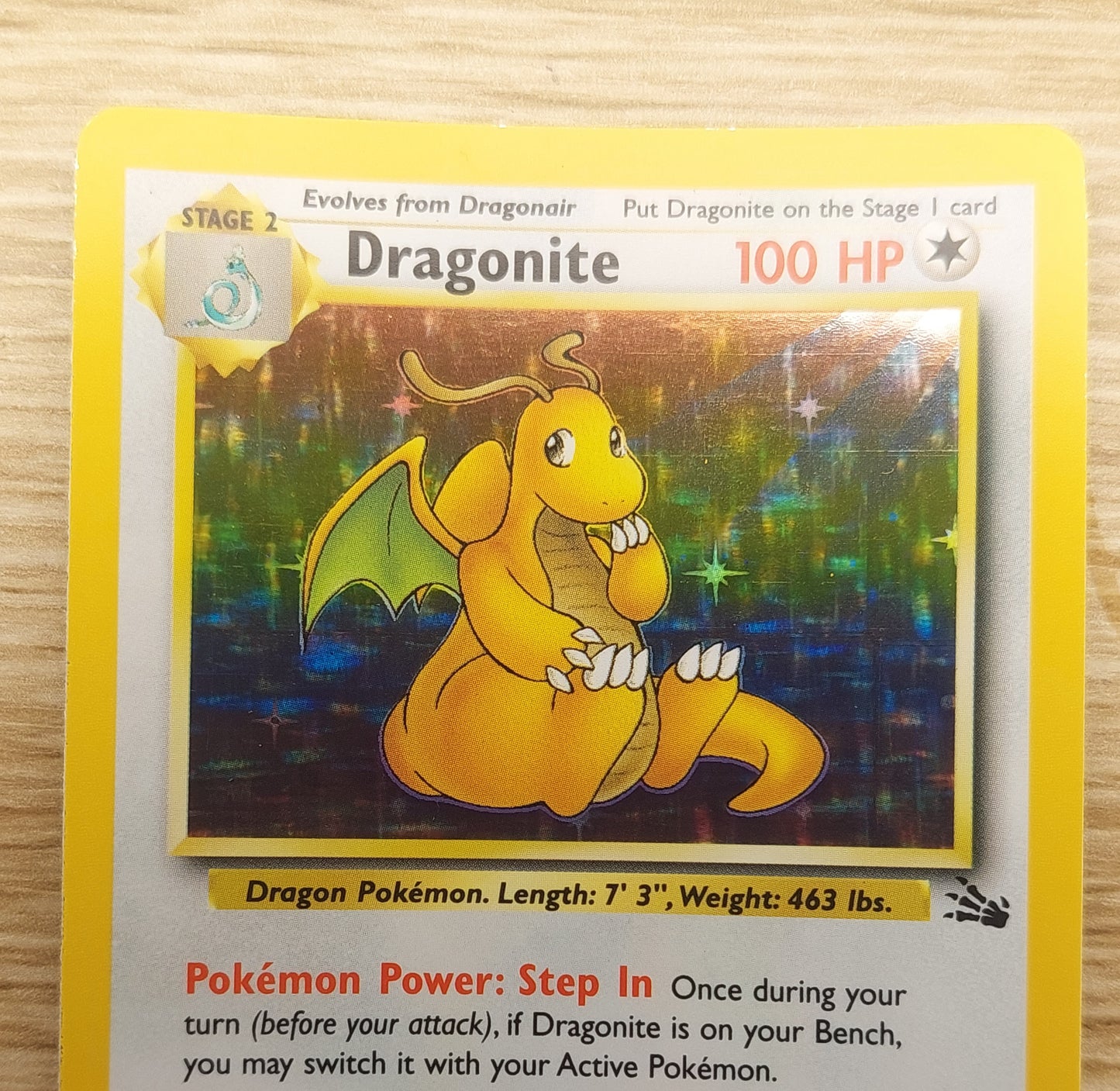 1999 WOTC Pokemon Fossil 4/62 Dragonite Holo LP