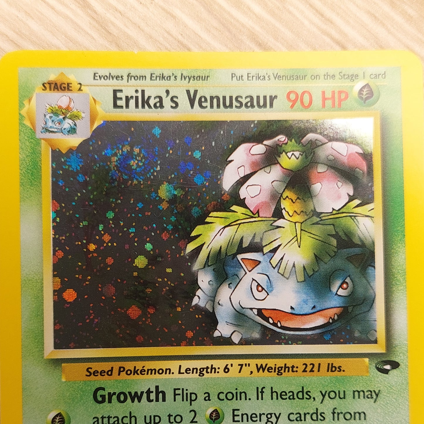 Erika's Venusaur 4/132 Gym Challenge Set Holo Rare Vintage Pokemon Card #Swirl#