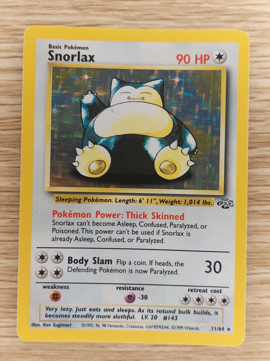 1999 Pokemon Jungle 11/64 Snorlax Holo LP WOTC