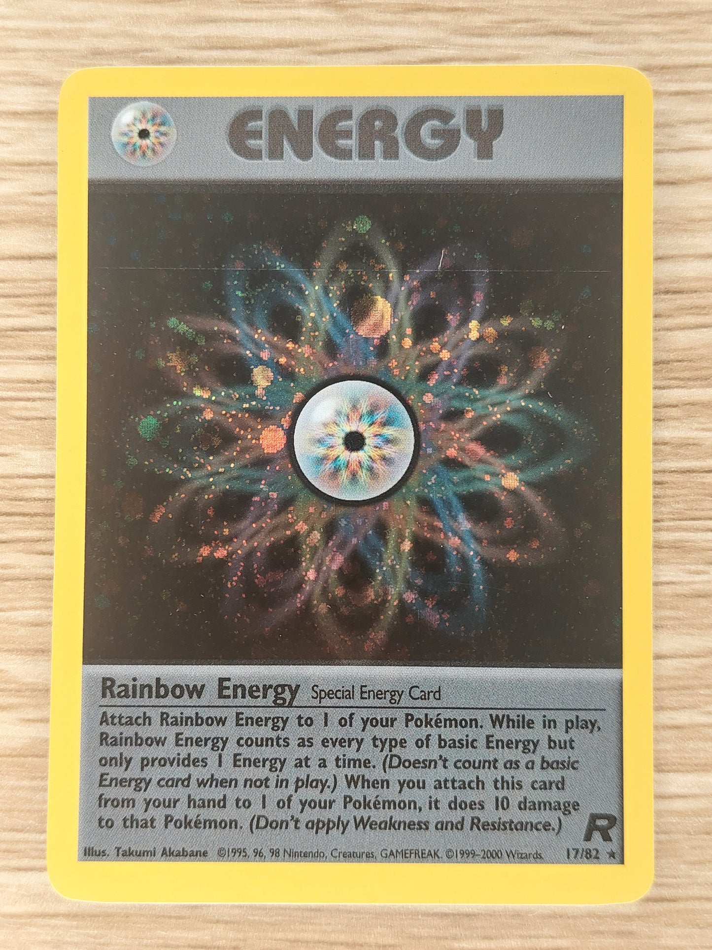 Pokémon TCG - Rainbow Energy  17/82 Team Rocket Holo Rare - WOTC - EXC