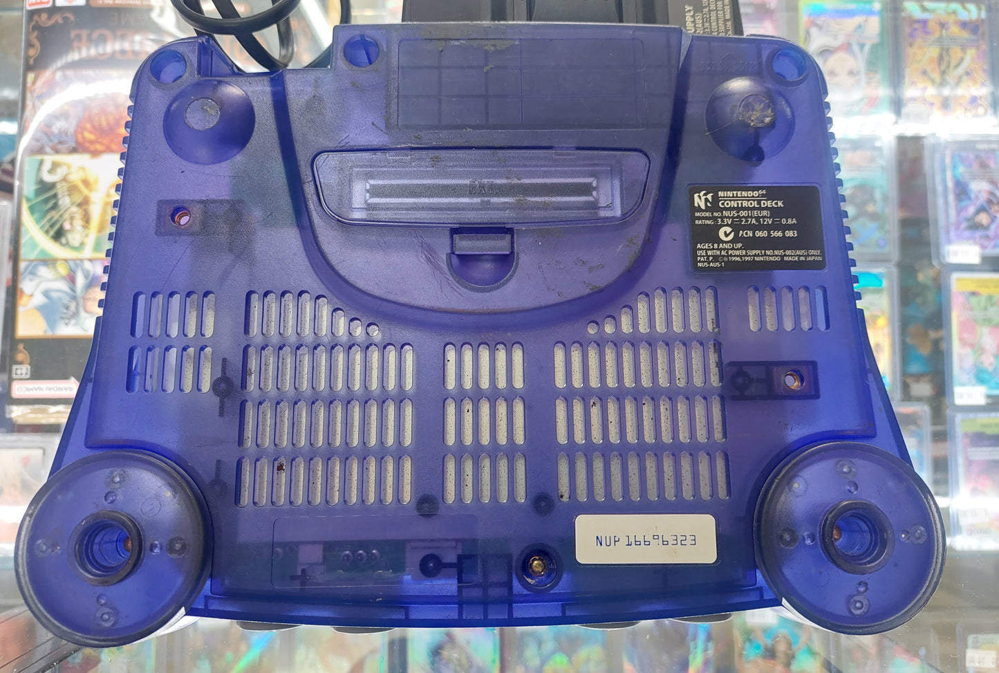 1996 Nintendo N64 Purple Console complete w/power,av,controller & game Tested VGC