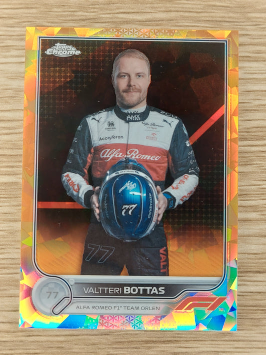 2022 Topps Chrome Sapphire Formula 1 F1 Valtteri Bottas #57 Portrait Orange /25