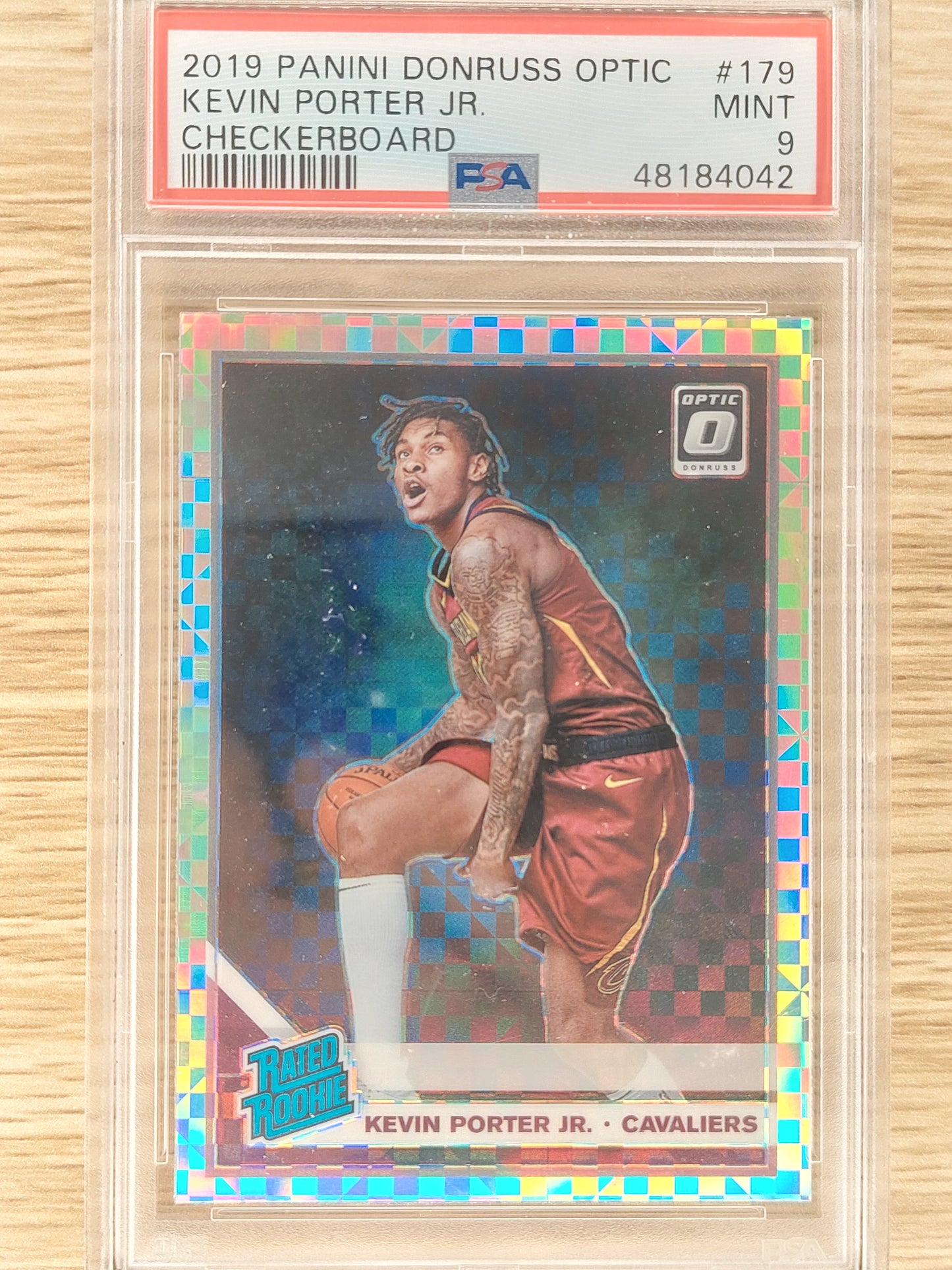 2019-20 Donruss Optic Kevin Porter Jr Rated Rookie Checkerboard prizm PSA 9