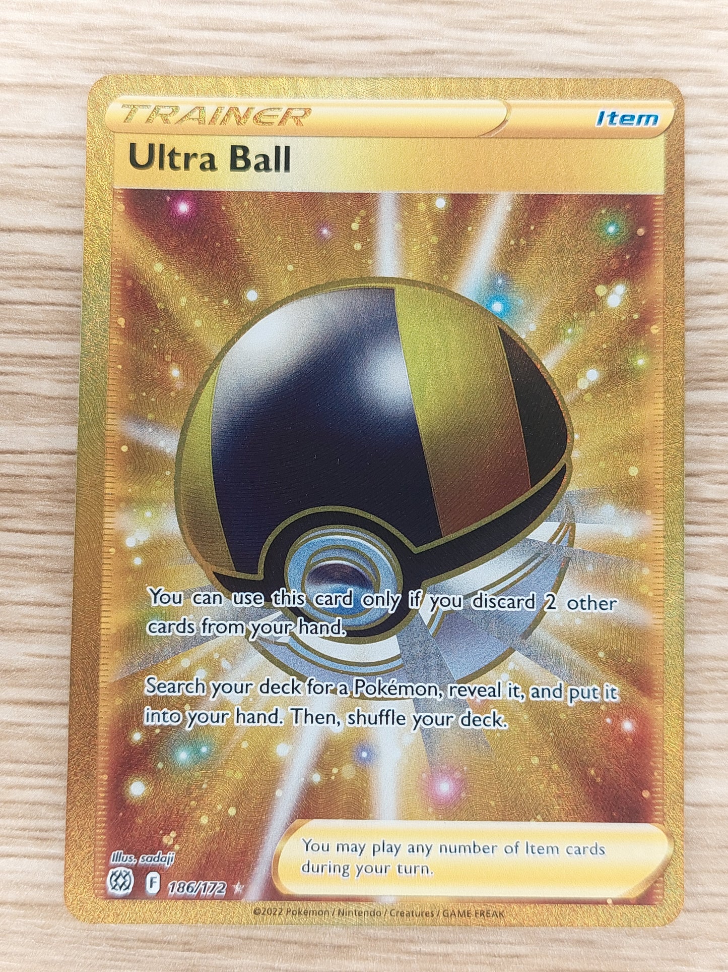 Ultra Ball 186/172 - SWSH Brilliant Stars - Pokemon TCG - Gold/Secret Rare