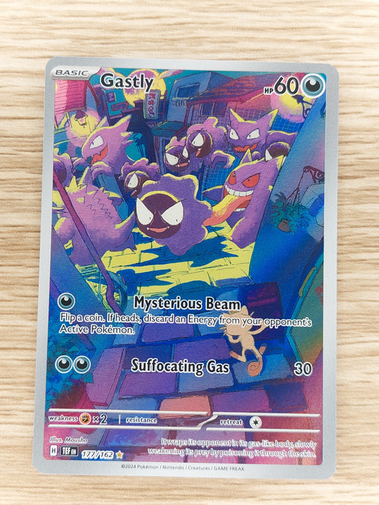 Gastly 177/162 - Illustration Rare - Temporal Forces - Pokemon TCG. Rare Art!