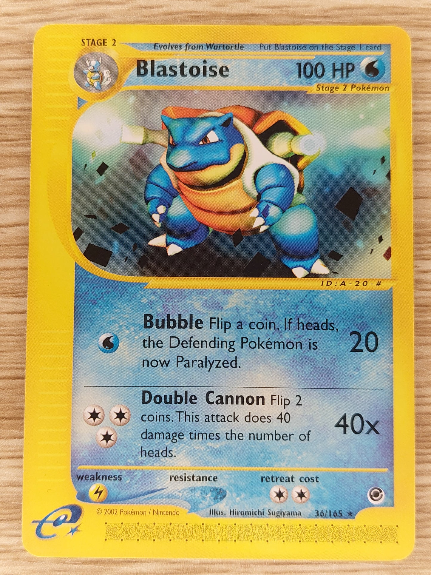 Pokemon TCG Blastoise Non Holo Expedition 36/165 Near Mint  👌