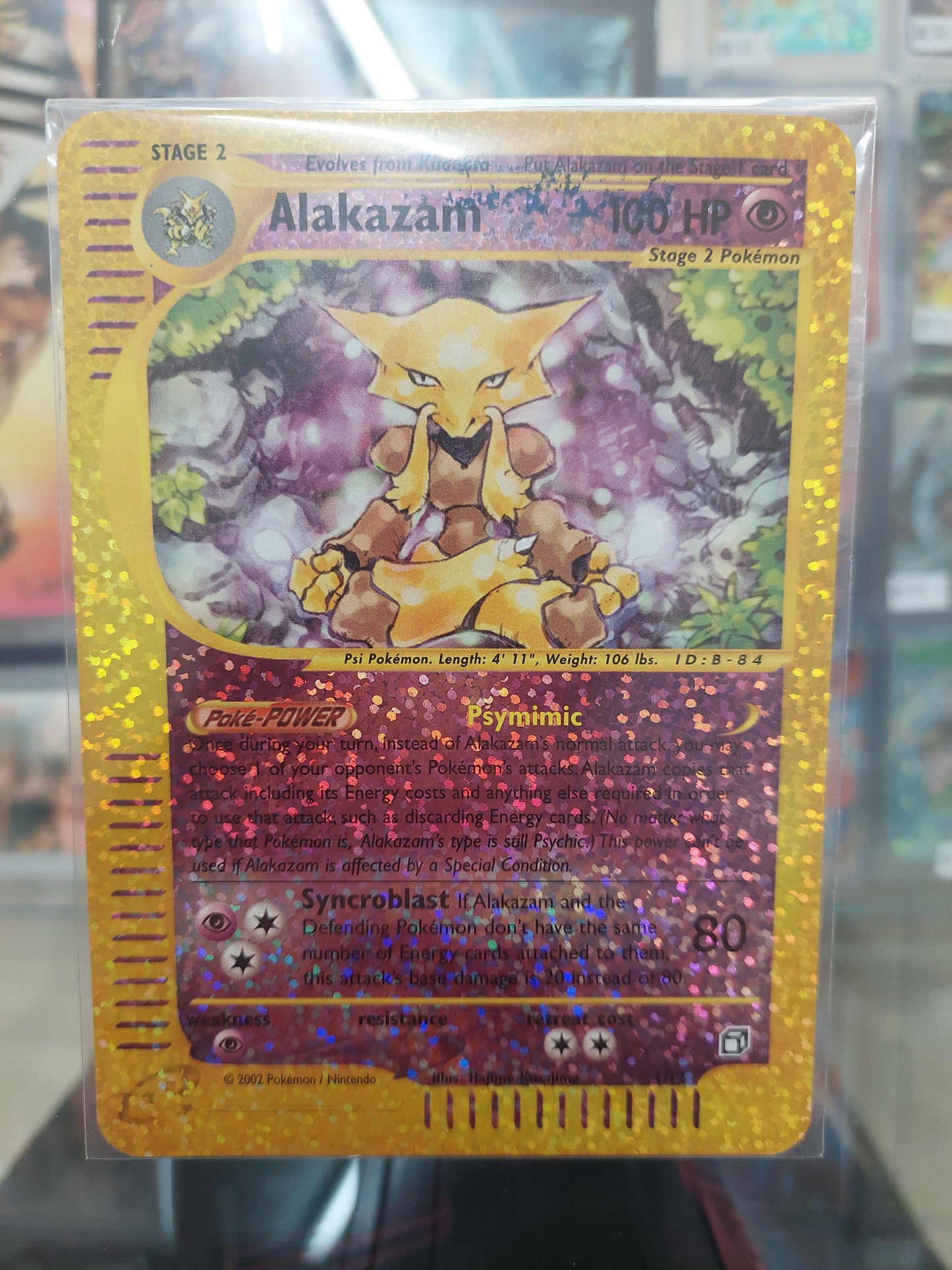 Pokemon Alakazam Aquapolis Reverse Holo Box Topper Jumbo Card 1/12 LP SEE pics