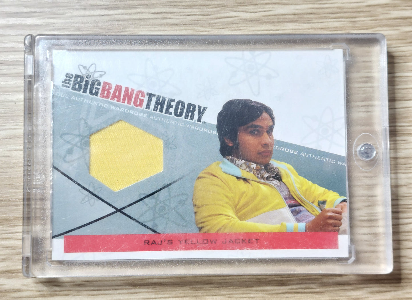 2013 Cryptozoic The Big Bang Theory Authentic Wardrobe Raj's Yellow Jacket Patch M-22