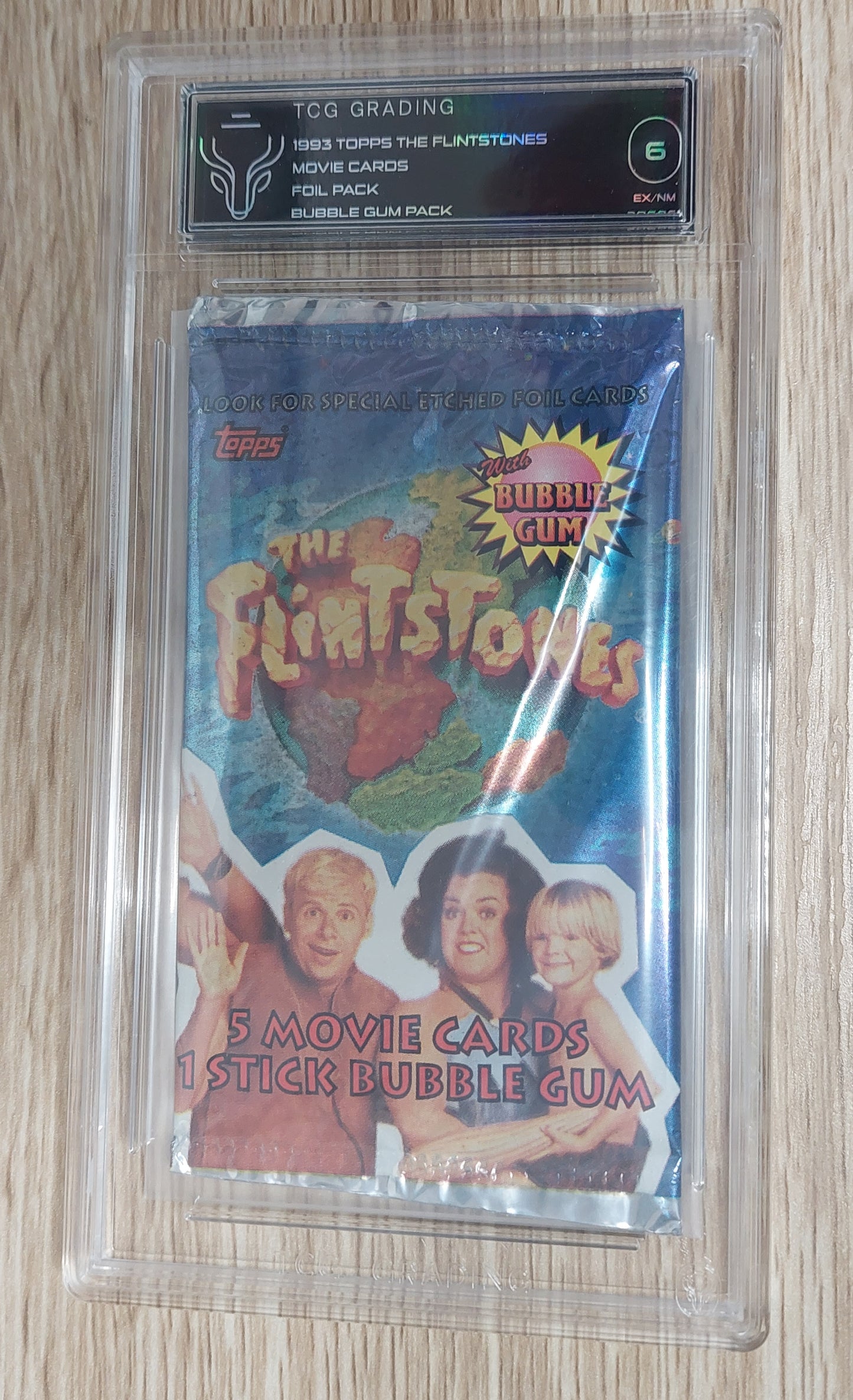 1993 Topps The Flintstones Sealed Foil Trading Card Pack TCG 6 GRADED