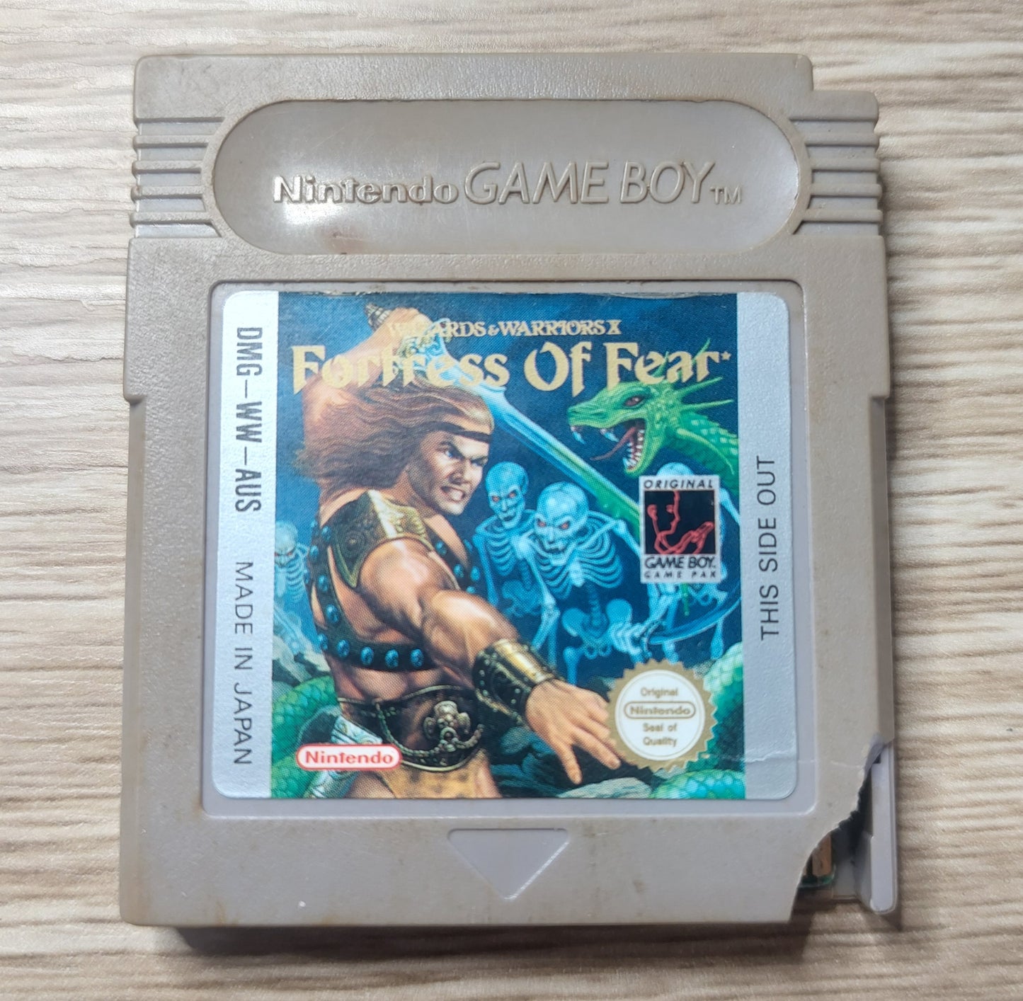 Nintendo Gameboy WIZARDS & Warriors x Fortress of Fear AUS PAL Tested