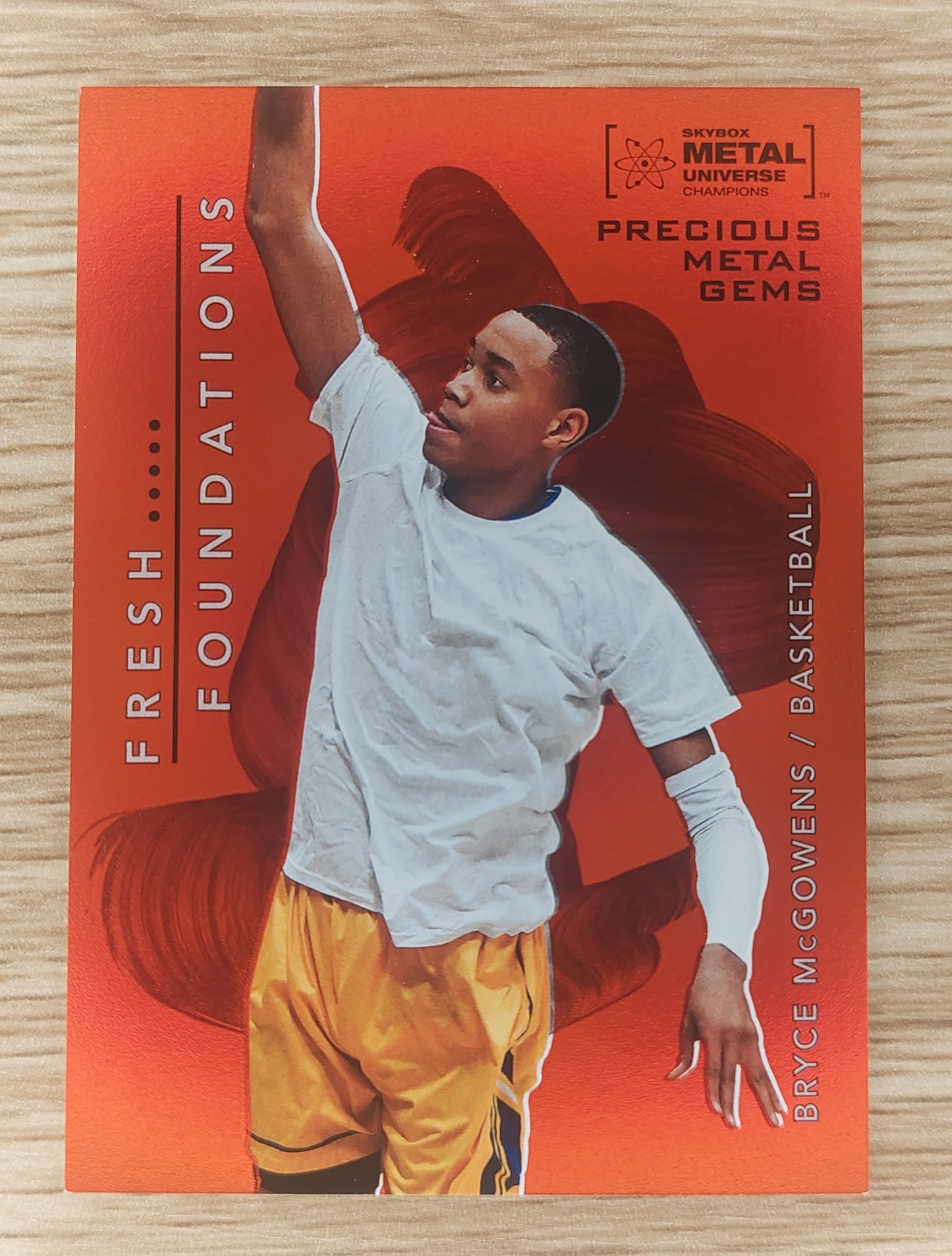 2022 Skybox Metal Universe Precious Metal Gems FRESH Foundations Bryce McGowan's Orange #/25