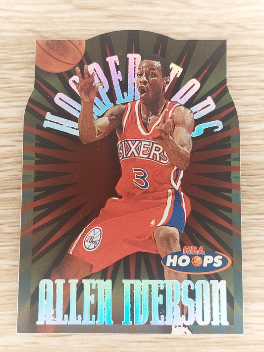 1997 Skybox NBA HOOPS 7 of 10 HOOPERSTAR Allen Iverson Die Cut SSP