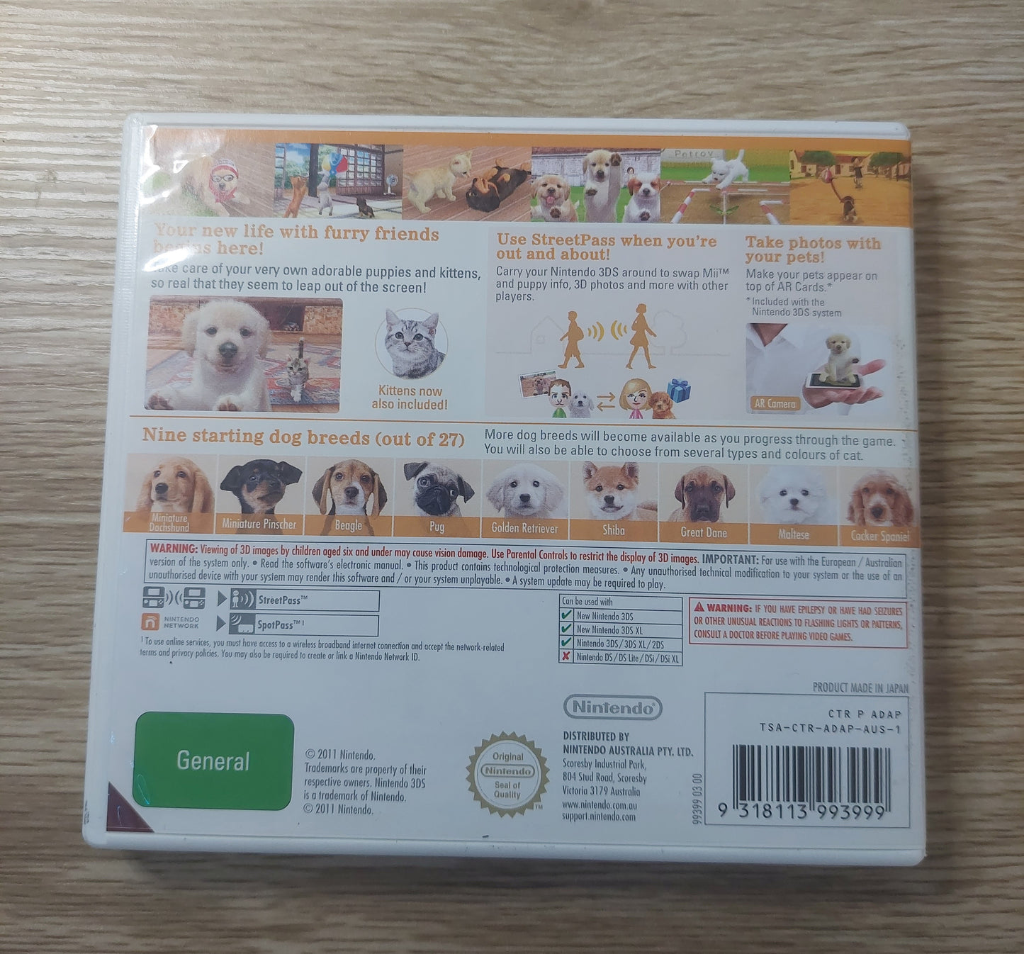 2011 Nintendo 3DS Nintendo's + CATS Golden Retriever Version Tested In Box