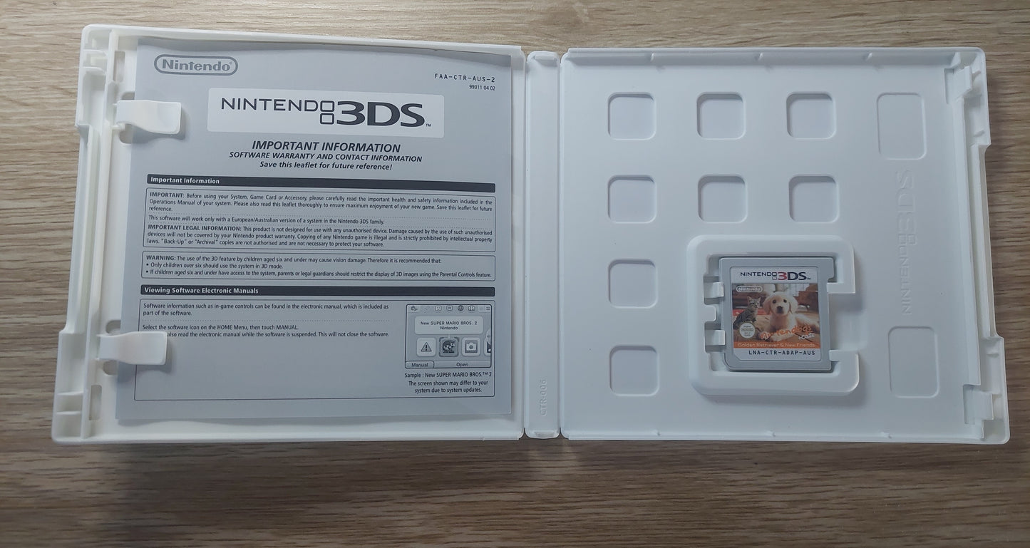 2011 Nintendo 3DS Nintendo's + CATS Golden Retriever Version Tested In Box