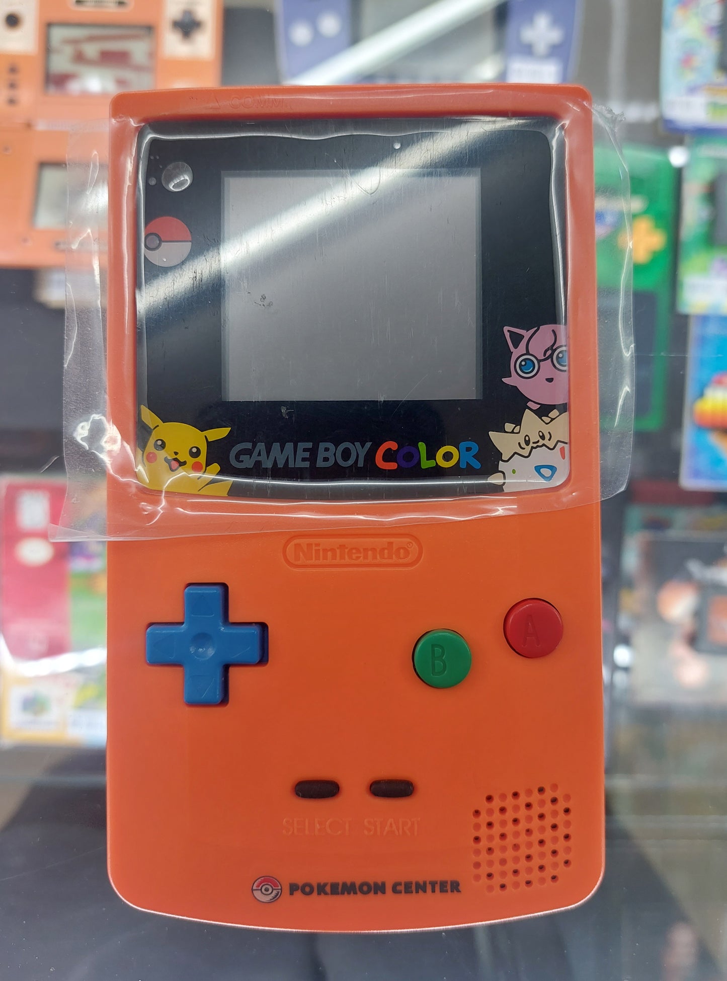 Nintendo Gameboy Color Console NEW Backlit Screen & Pokemon Centre Case *Quiet Speaker*