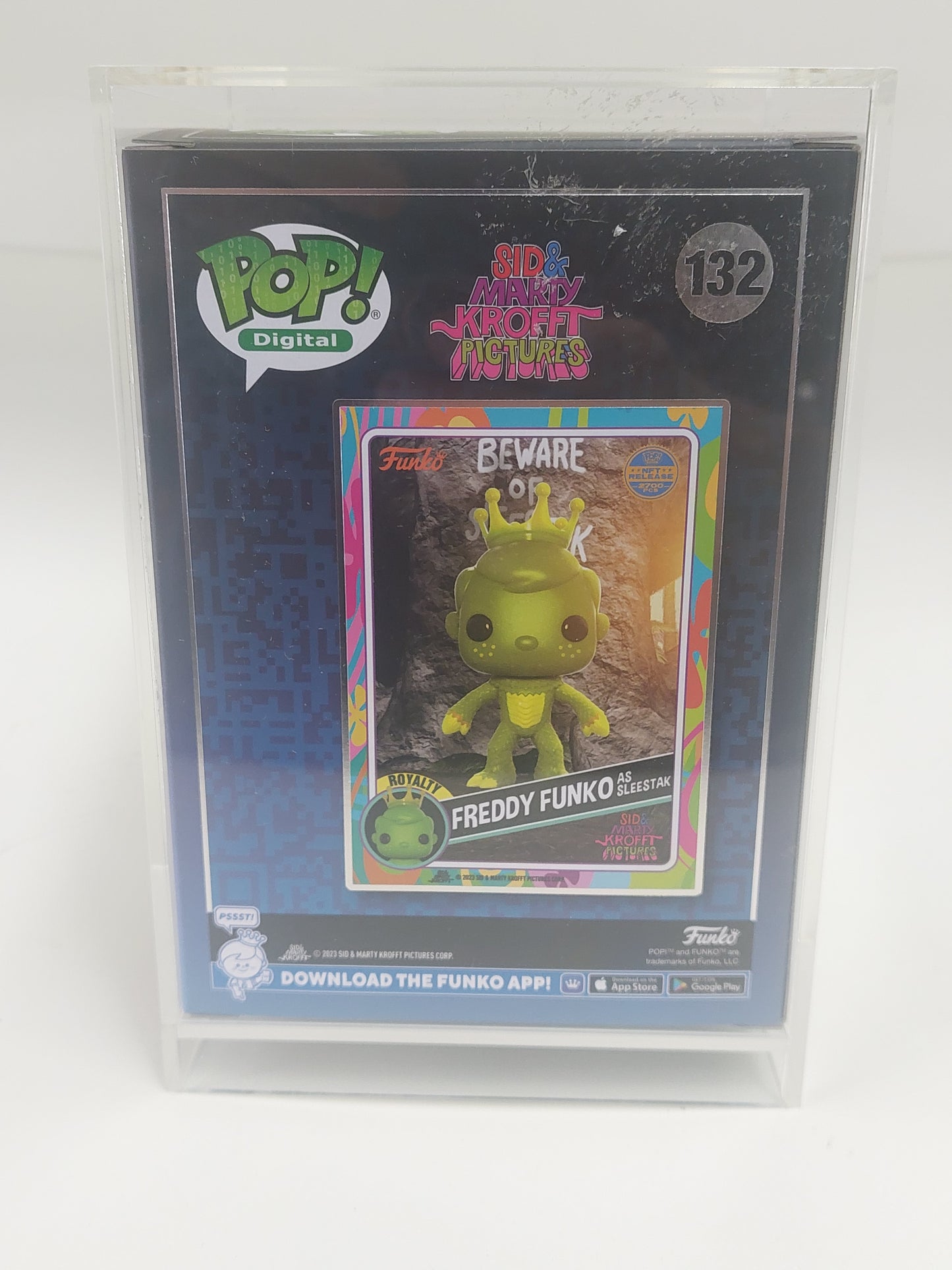 Funko POP! Digital #132 Freddy Funko as Sleestak - Sid & Marty Krofft Royalty in Custom Case