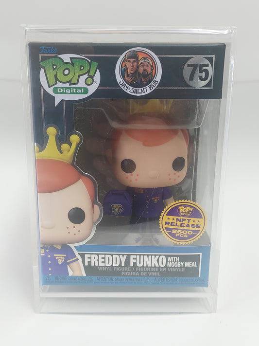 Funko POP! Digital Jay & Silent Bob Freddy Funko with Mooby Meal ROYALTY in Custom Case